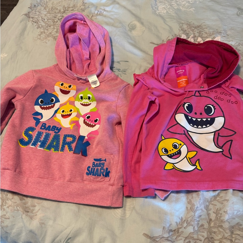 Baby Shark Pink Kids Hoodie Set